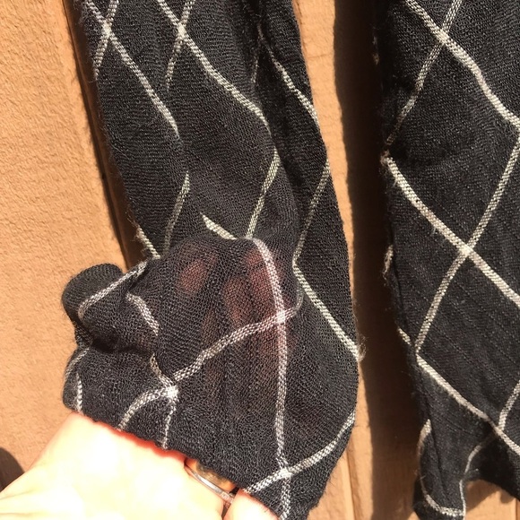 Lovers+Friends Chateau Romper in Black&White Check - Picture 8 of 12